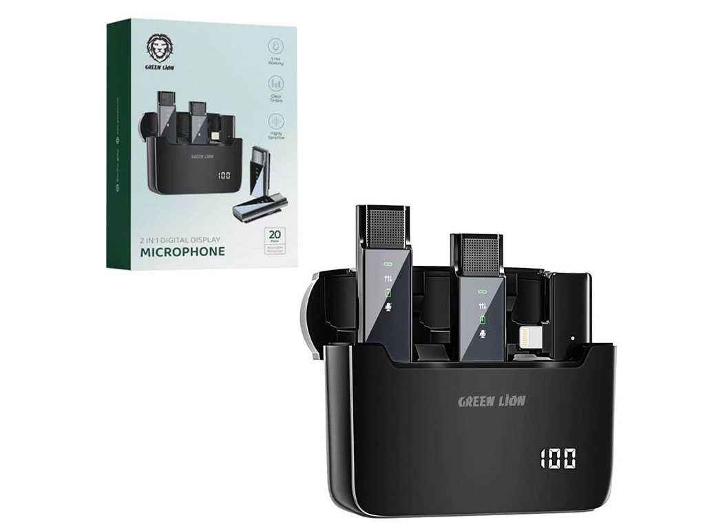 میکروفن IOS گرین لاین مدل 2in1 DIGITAL DISPLAY