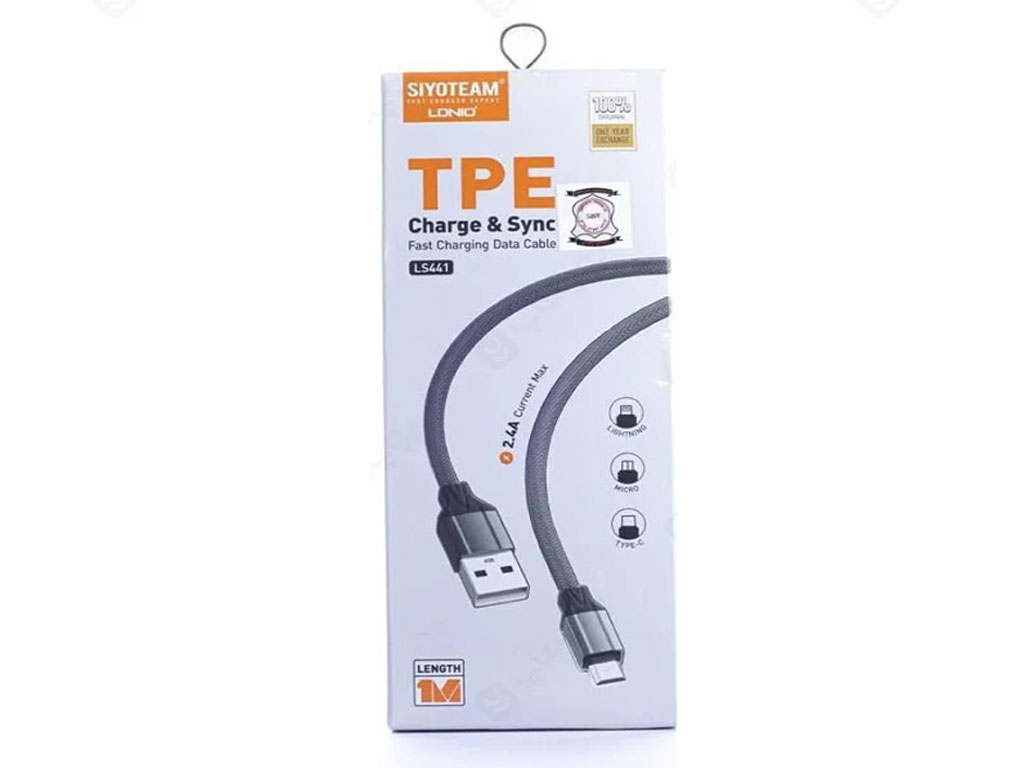 کابل تبدیل USB به microUSB الدینیو مدل LS441  طول 1 متر