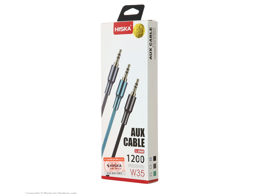 کابل AUX هیسکا مدل W35 طول 1.2 متر